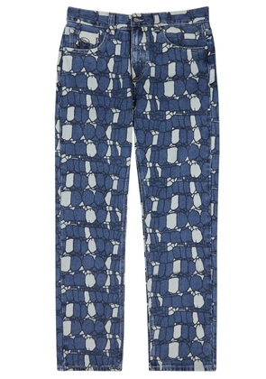 Billionaire Boys Club Gator Camo Printed Straight-leg Jeans - Blue - W30