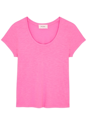 American Vintage Jacksonville Slubbed Cotton-blend T-shirt - Pink - L (UK14 / L)
