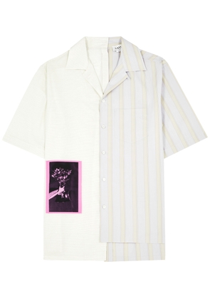 Lanvin Asymmetric Printed Cotton-poplin Shirt - Multicoloured - 40