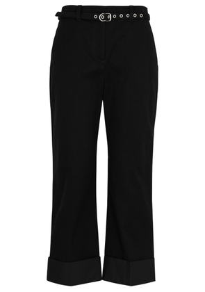 3.1 Phillip Lim Panama Flared Stretch-cotton Trousers - Black - 6 (UK10 / S)