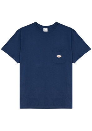 Nudie Jeans Leffe Logo Cotton T-shirt - Blue - XL