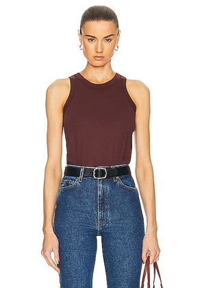 Loulou Studio Poso Tank Top in Midnight Bordeaux - Brown. Size XS (also in L, M).