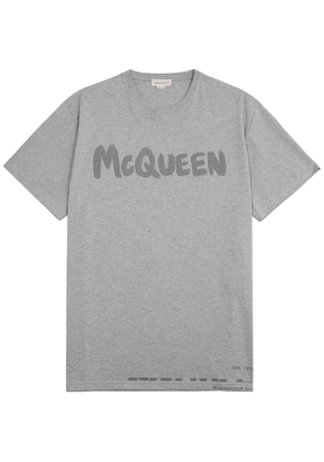 Alexander Mcqueen Logo-print Cotton T-shirt - Grey - S