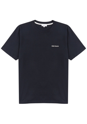 Norse Projects Johannes Logo Cotton T-shirt - Navy - S