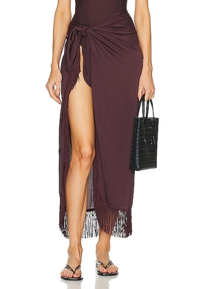 SIMKHAI Clemmy Sarong in Mulholland - Wine. Size all.