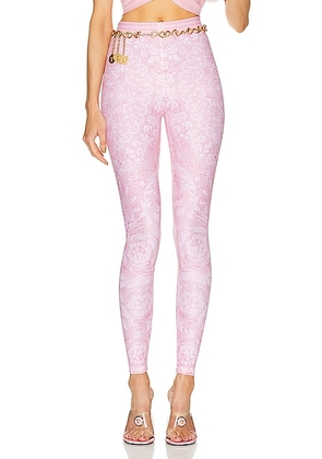 VERSACE Lycra Baroque Leggings in Pale Pink - Pink. Size 36 (also in ).