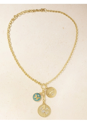 Foundrae - 18-karat Gold, Enamel And Diamond Necklace - One size
