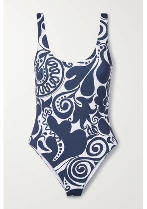Mara Hoffman - + Net Sustain Jodi Printed Swimsuit - Blue - x small,small,medium,large,x large,xx large,xxx large