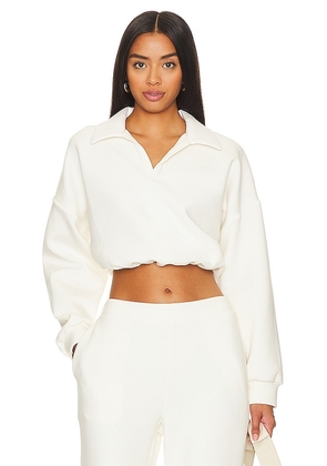 DEVON WINDSOR Greyson Sweatshirt in White. Size M, XS.