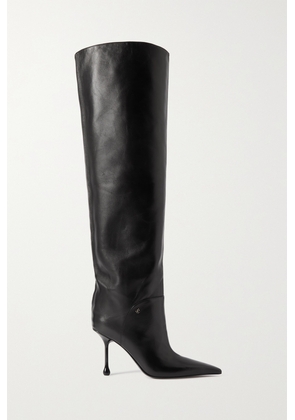 Jimmy Choo - Cycas 95 Leather Over-the-knee Boots - Black - IT36,IT36.5,IT37,IT37.5,IT38,IT38.5,IT39,IT39.5,IT40,IT40.5,IT41,IT41.5,IT42