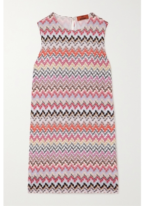 Missoni - Striped Metallic Crochet-knit Mini Dress - Pink - IT36,IT38,IT40,IT42,IT44,IT46,IT48