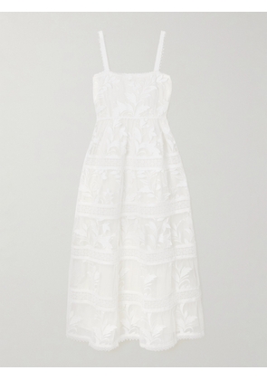 WAIMARI - + Net Sustain Paradisia Appliquéd Lace-trimmed Tulle Maxi Dress - White - x small,small,medium,large,x large