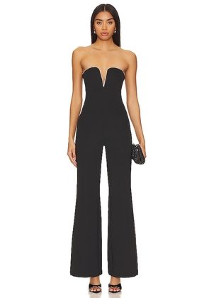 Good American Crystal Scuba Jumpsuit in Black. Size M, S.