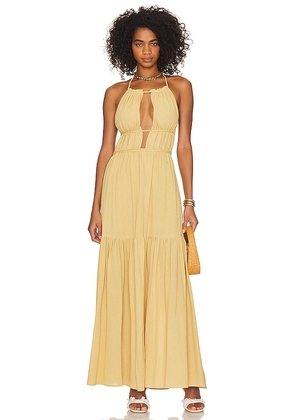 Jen's Pirate Booty Paia Altair Maxi Dress in Yellow. Size L.