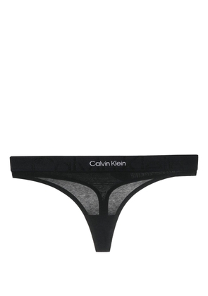 Calvin Klein logo-waistband thong - Black