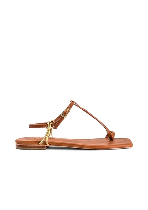 Johanna Ortiz Sun Downer Sandals in Chocolate. Size 38.