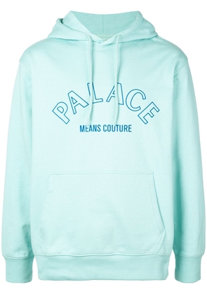 Palace Couture logo-print hoodie - Blue