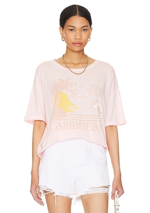 The Laundry Room Cooler In The Caribbean Oversized Tee in Blush. Size S.