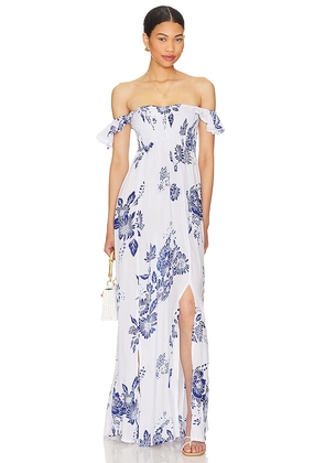 Tiare Hawaii Hollie Maxi Dress in White. Size M/L.