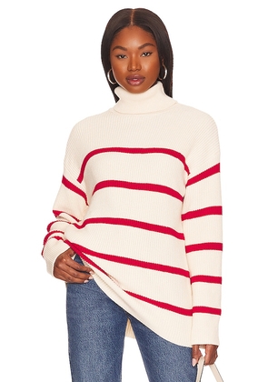 superdown Robyn Stripe Sweater in Ivory. Size M, XS.