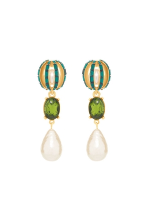 Oscar de la Renta Orb pearl earrings - Green