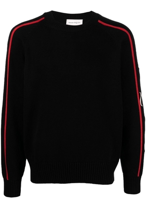 Alexander McQueen logo-print crew neck sweatshirt - Black