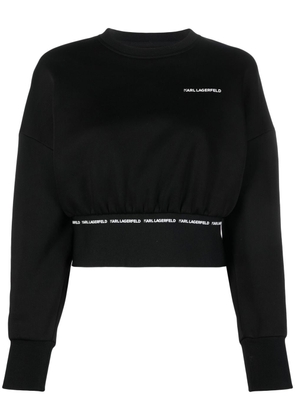 Karl Lagerfeld logo-print crew-neck sweatshirt - Black