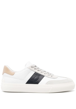 Tod's debossed-logo leather sneakers - White
