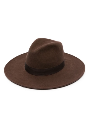 Borsalino Andrea felted fedora hat - Brown