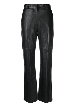 Tela straight-leg leather trousers - Black
