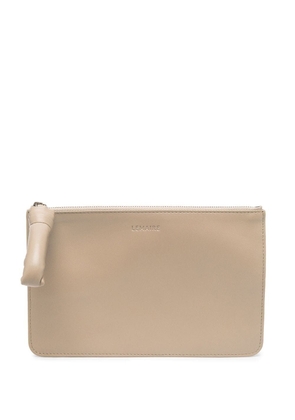 LEMAIRE A5 logo-debossed leather wallet - Neutrals