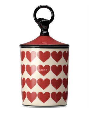 Gucci heart-print freesia-scent candle - Red