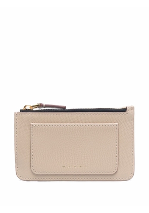 Marni logo-print rectangle purse - Neutrals