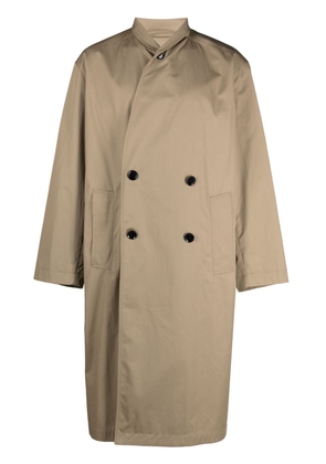 LEMAIRE double-breasted cotton trench coat - Neutrals