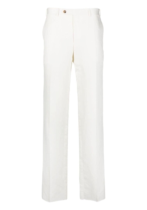 Canali tailored linen-silk trousers - White