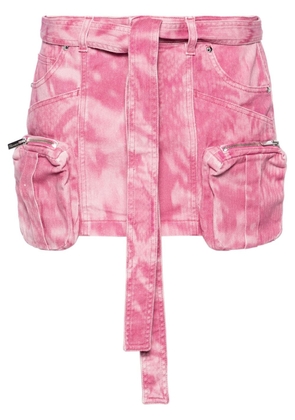 Blumarine belted cargo miniskirt - Pink