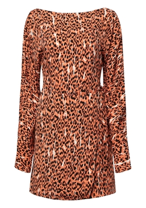 Equipment Carissa leopard-print dress - Orange