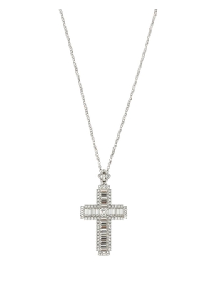 Dolce & Gabbana KIM DOLCE&GABBANA rhinestone-embellished cross necklace - Silver
