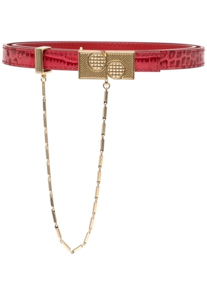 Ports 1961 chain-detail leather belt - Red