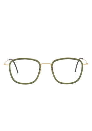 Lindberg square-frame glasses - Gold