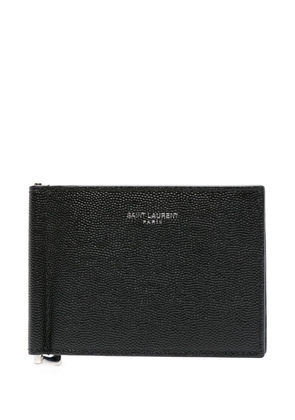 Saint Laurent Pre-Owned leather money clip wallet - Black