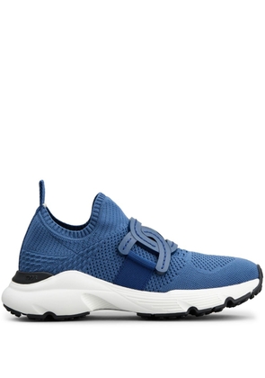 Tod's logo-patch low-top sneakers - Blue