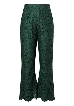 Equipment Ange floral-lace cropped trousers - Green