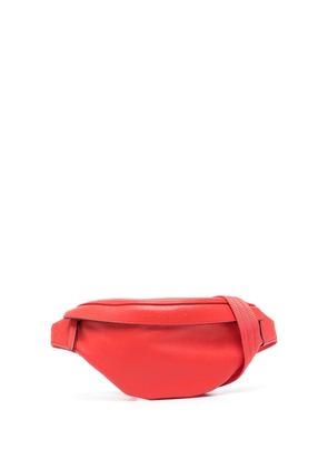Longchamp logo-debossed leather belt bag - Red