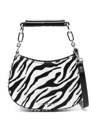 John Richmond zebra-print shoulder bag - White