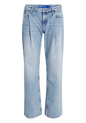 Karl Lagerfeld Jeans logo-patch wide-leg jeans - Blue