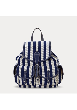 Striped Twill Medium Backpack