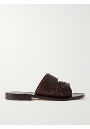Loro Piana - Sea-Pacific Walk Braided Leather Slides - Men - Brown - EU 41