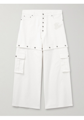 Off-White - Straight-Leg Convertible Logo-Embroidered Jeans - Men - White - UK/US 32