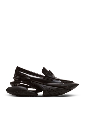 Balmain Leather Slip-On Unicorn Sneakers